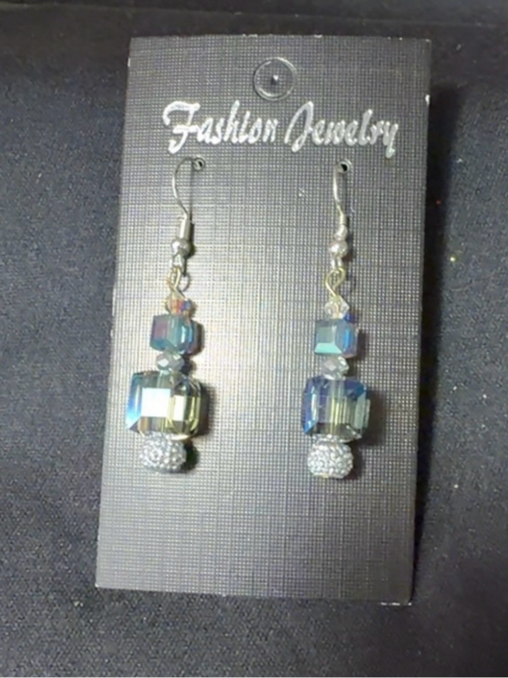 Fashion Jewelry Iridescent Crystal Drop Earrings - Multicolor
